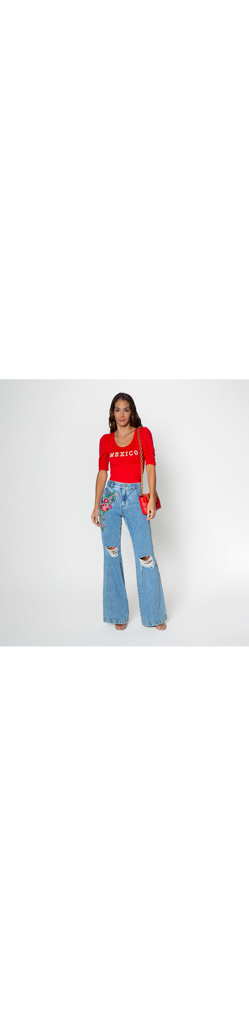 Blusa Ajustada Manga Al Codo