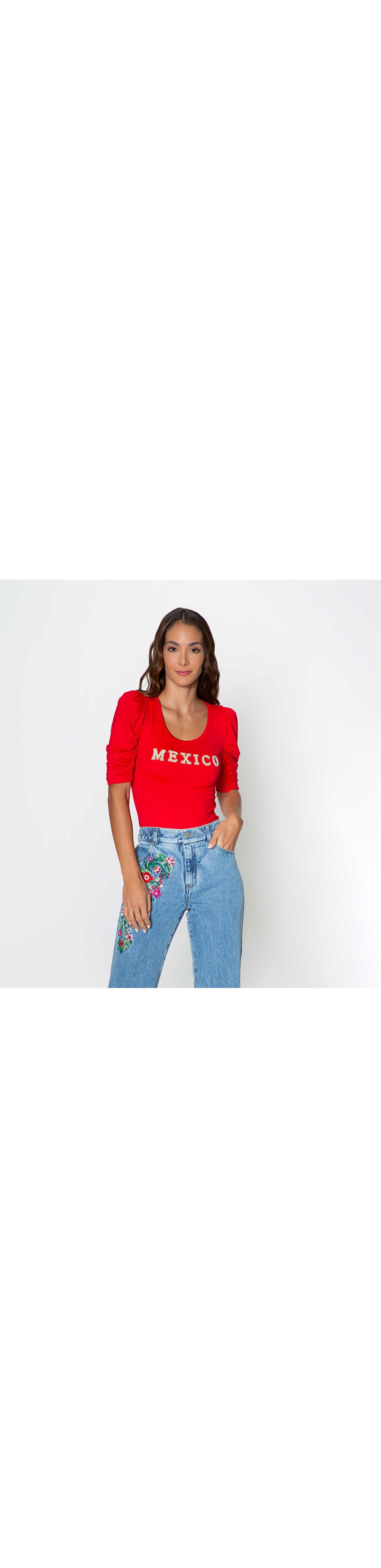Blusa Ajustada Manga Al Codo