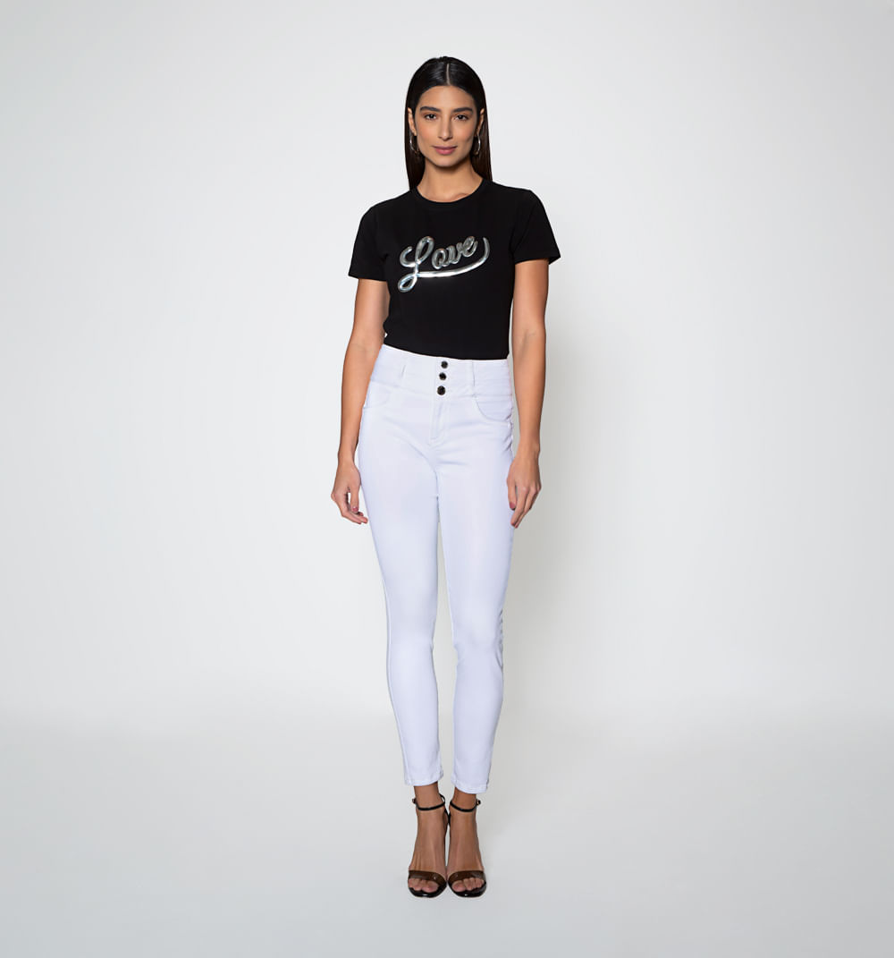 Camiseta Manga Corta Con Aplique