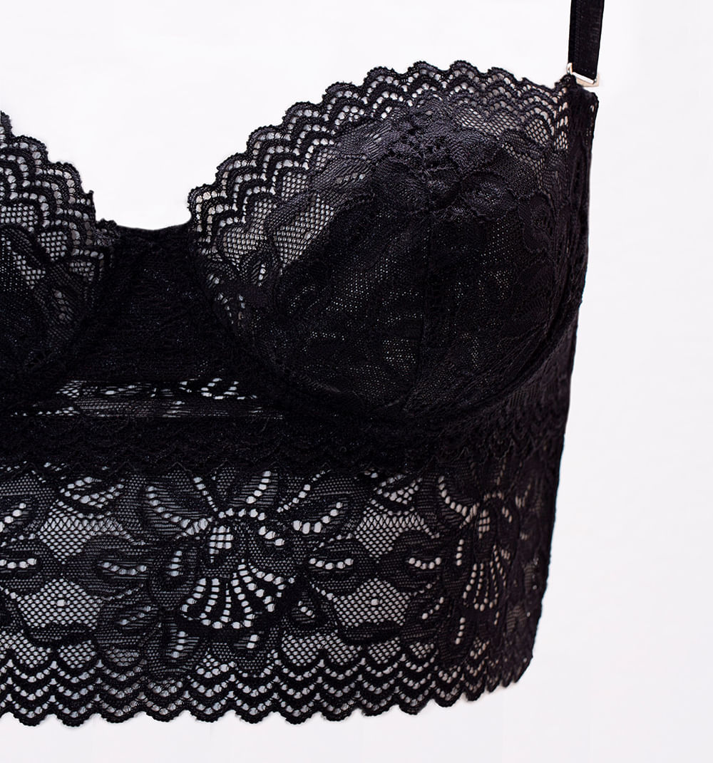 Croptop Encaje De Flores