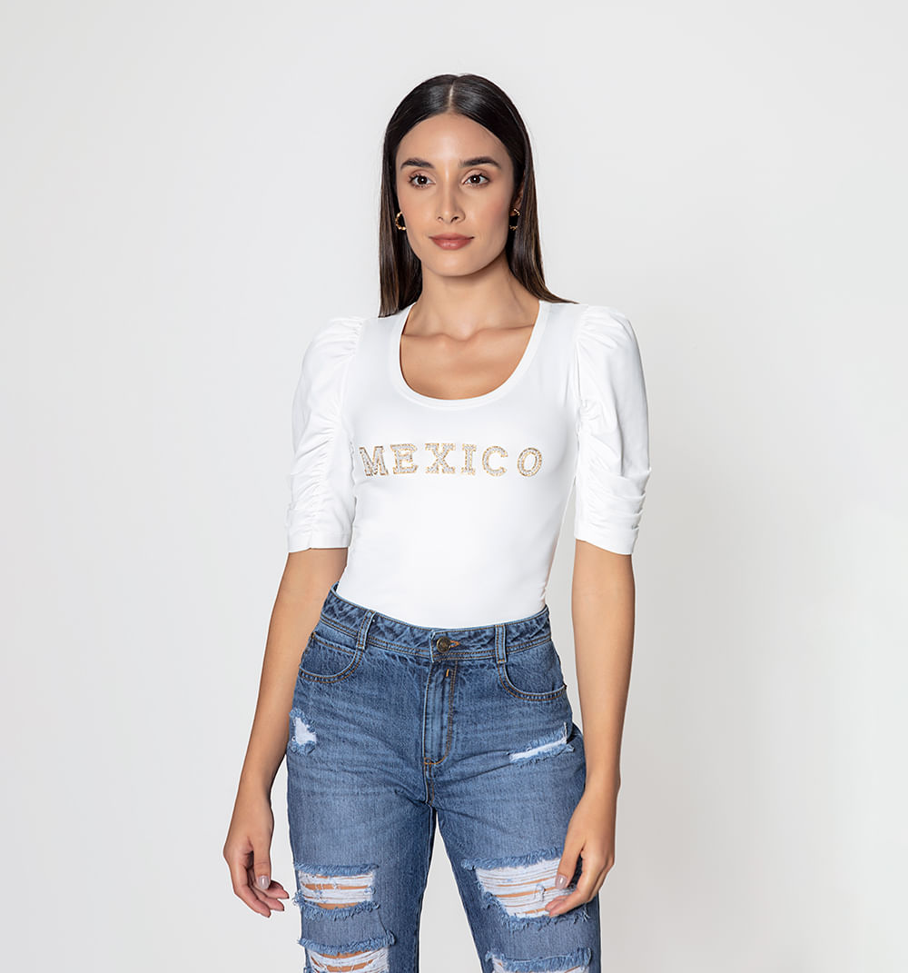 Blusa Ajustada Manga Al Codo