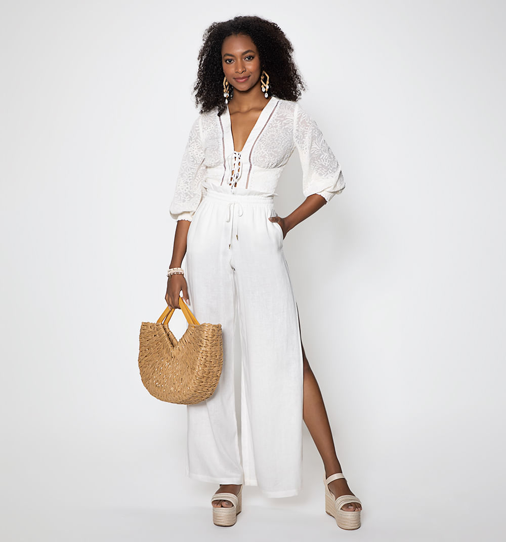 Blusa  Manga 3/4 Puño Ruchado