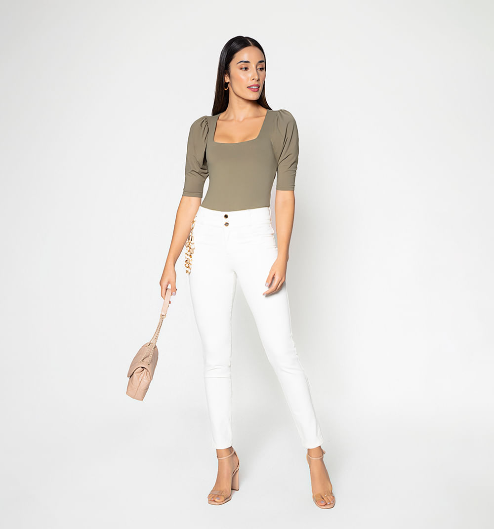 Jean Ultraslim Pretina Ancha Con Cortes,