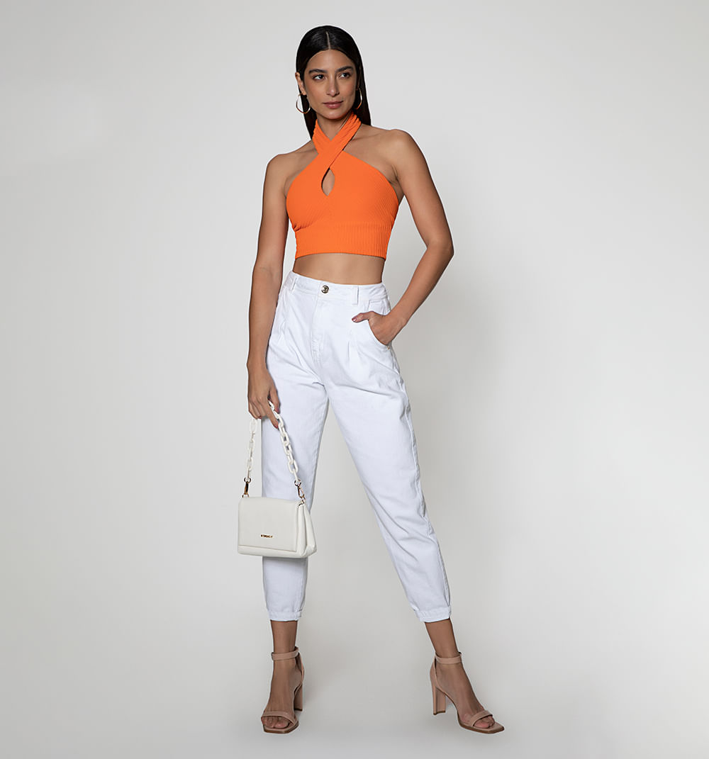 Blusa Halter Rib