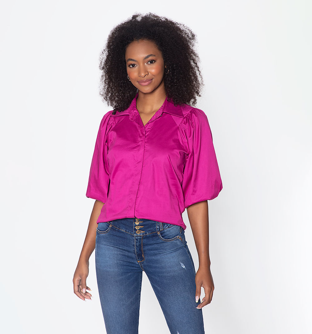 Blusa Camisera Manga Globo