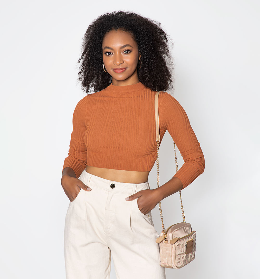 Blusa Tejida M/L Con Canales