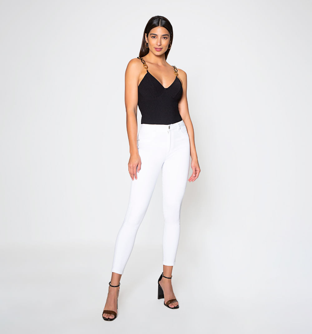 Jeggings Tiro Alto, Cinco Bolsillos, Tay