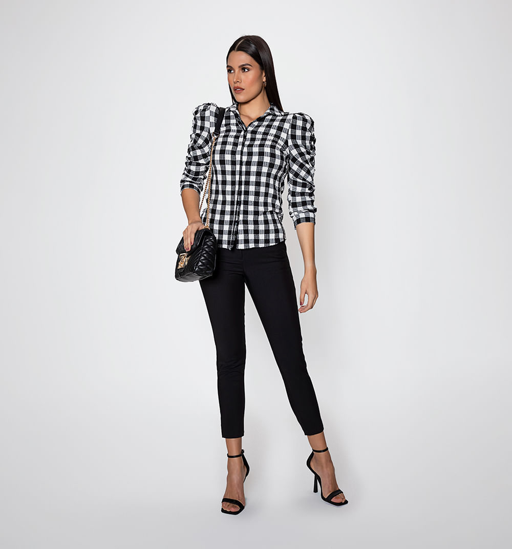 Bluson Camisero Con Pellizcos En Manga