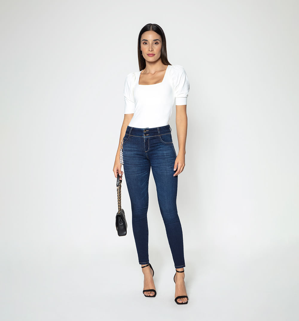 Jean Ultraslim Pretina Ancha Tiro Medio