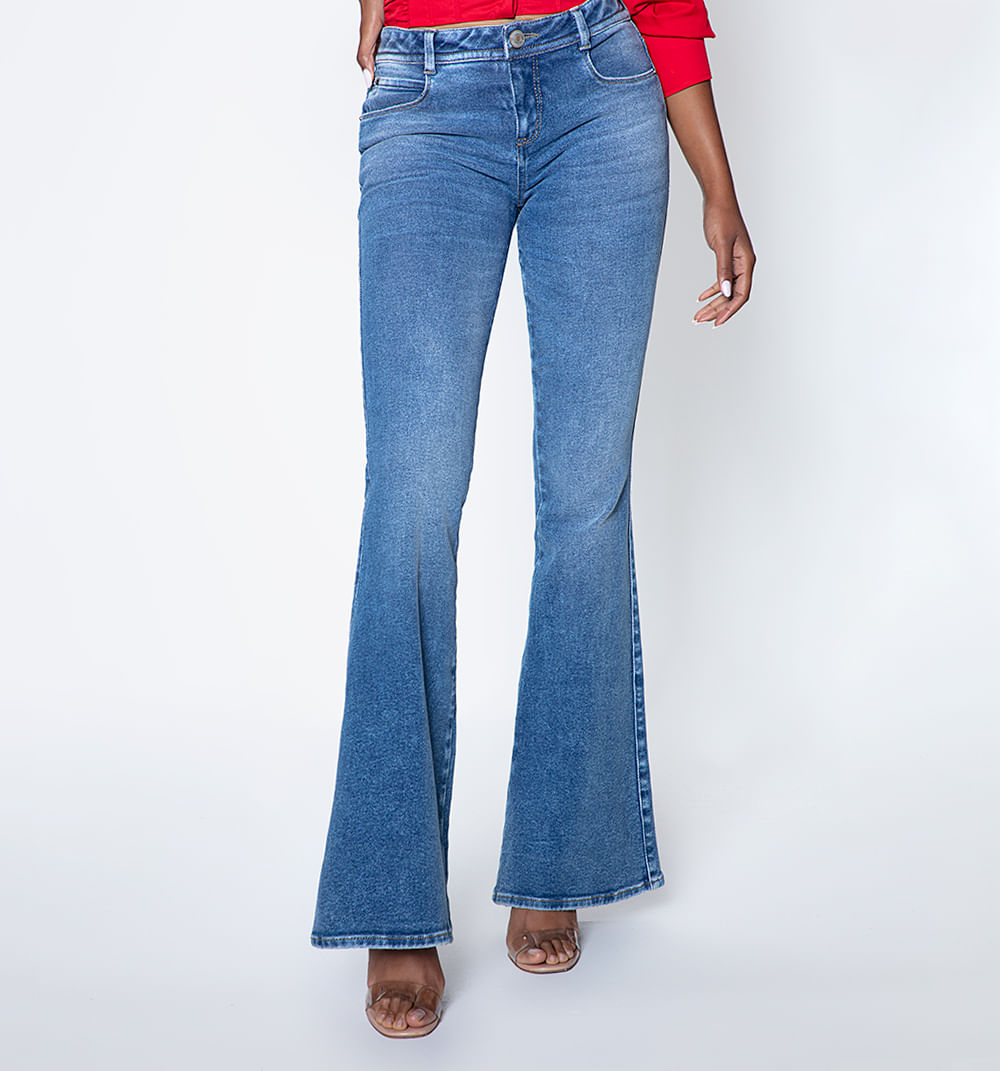 Jean Cropped Semicampana Cinco Bols, Cor