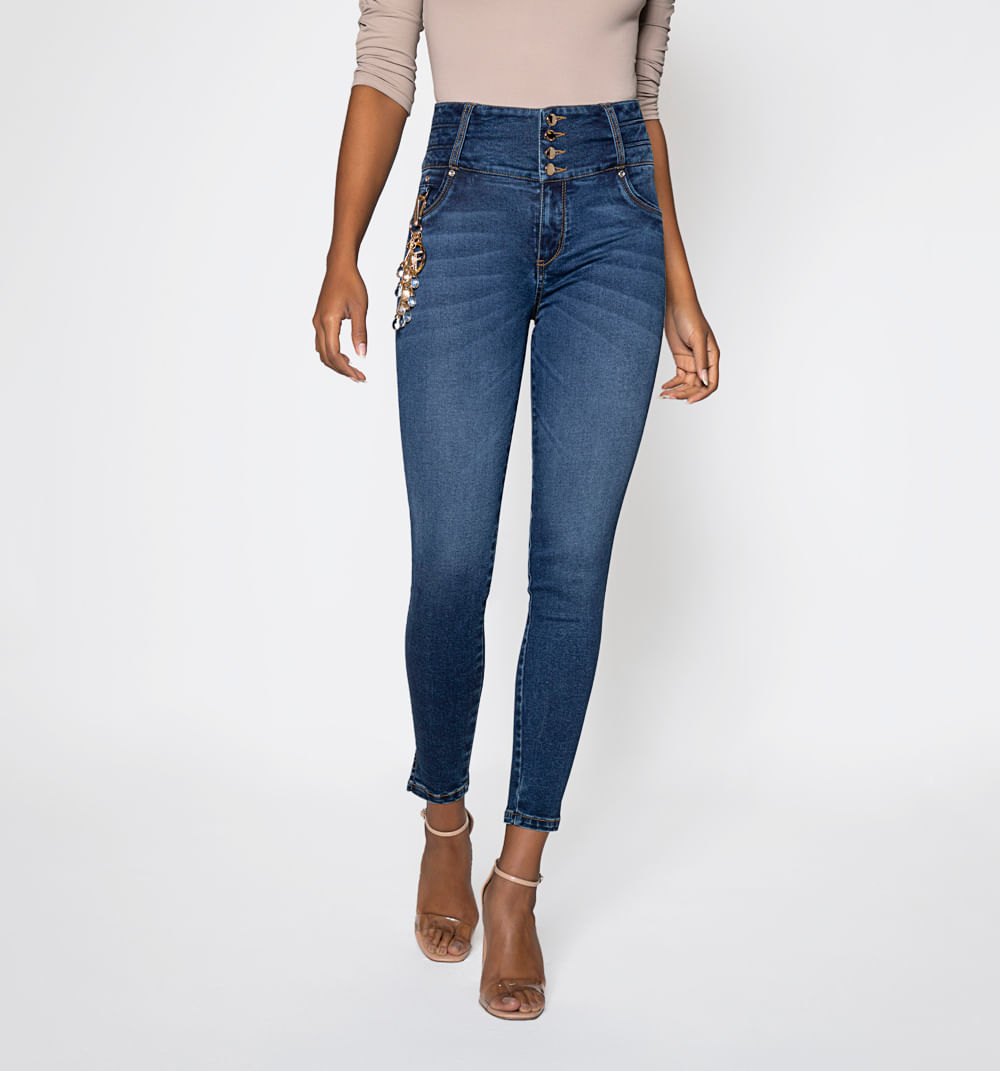 Jean Ultraslim Tiro Alto, Pretina Ancha