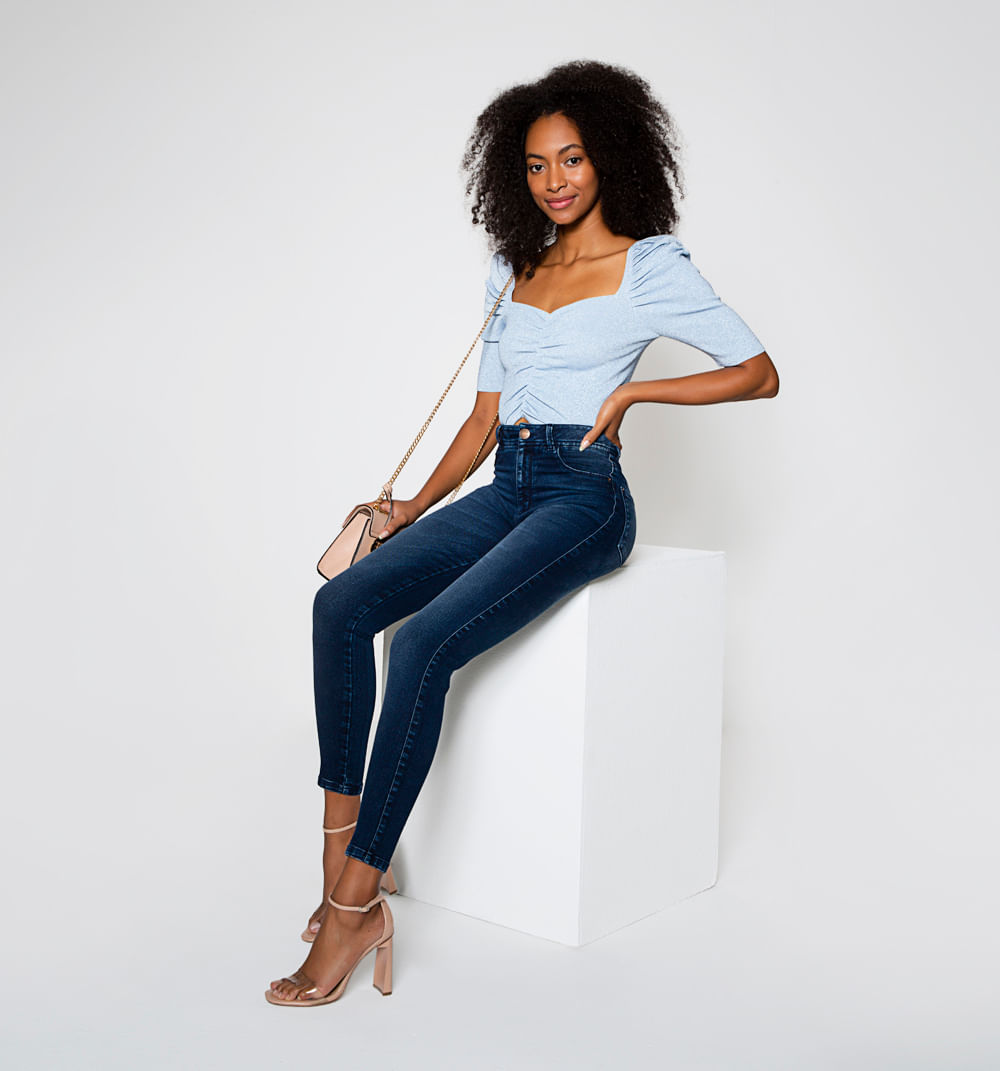 Jeggings Tiro Alto, Cinco Bolsillos, Tay