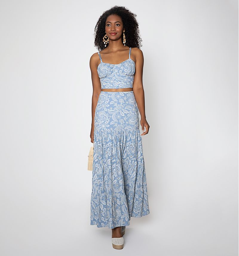 Conjunto Con Falda Larga Blusa Co - Studio F - México