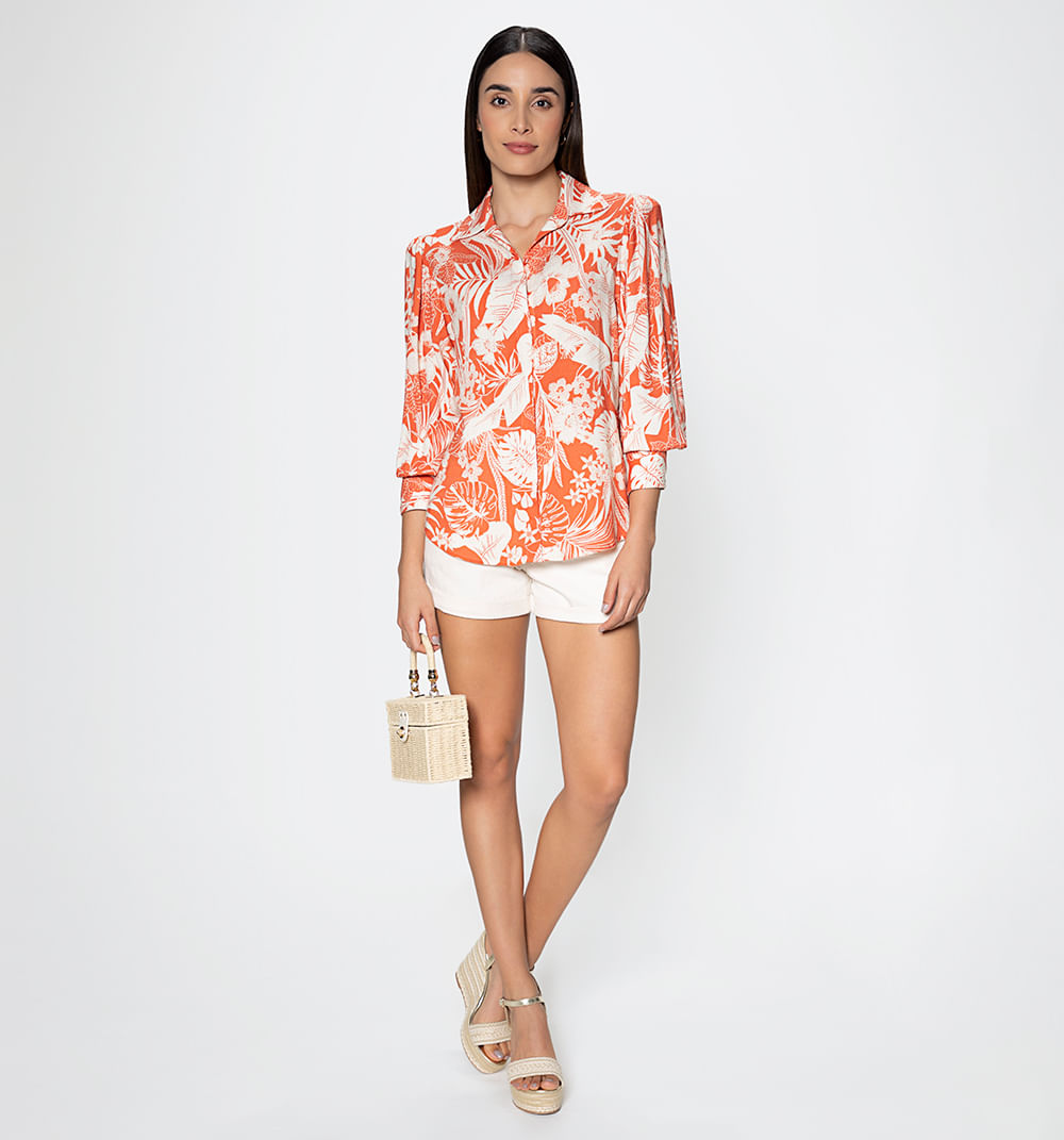 Blusa Camisera Puño Ancho Cartera Oculta