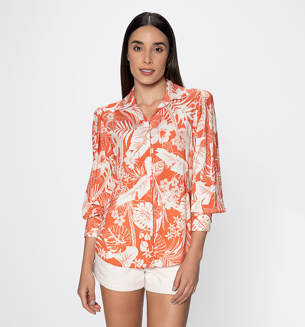 Blusa Camisera Puño Ancho Cartera Oculta