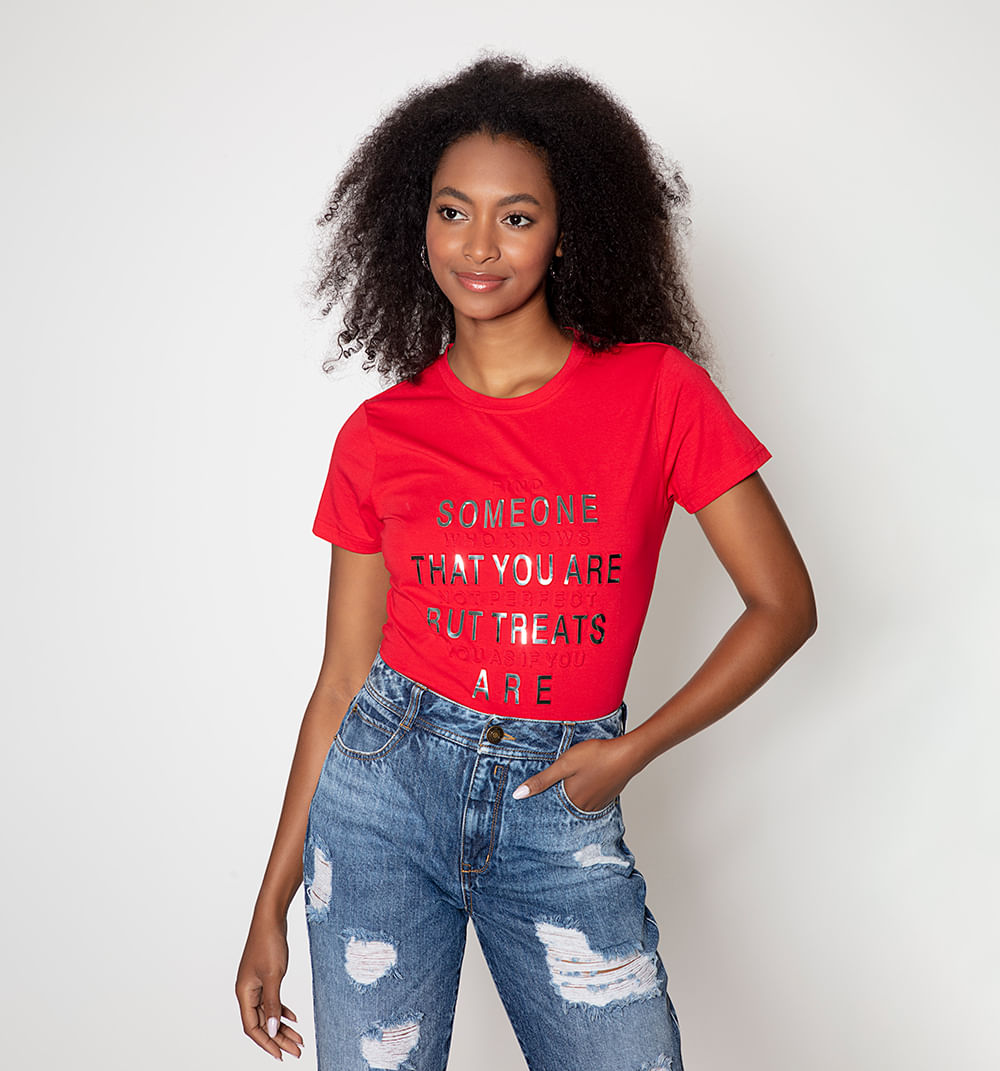 Camiseta Con Estampado Repujado