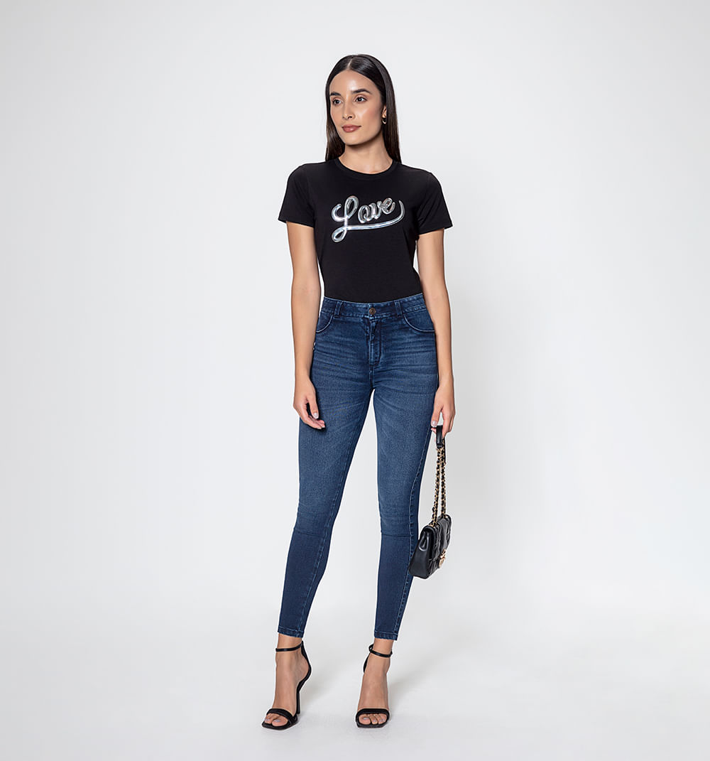 Jeggings Tiro Alto, Cinco Bolsillos, Tay