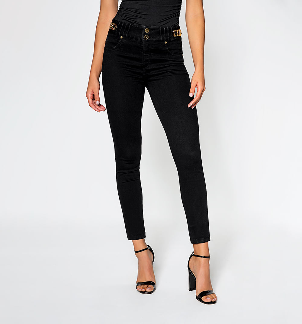 Jean Ultraslim Tiro Alto Pretina Con Alf