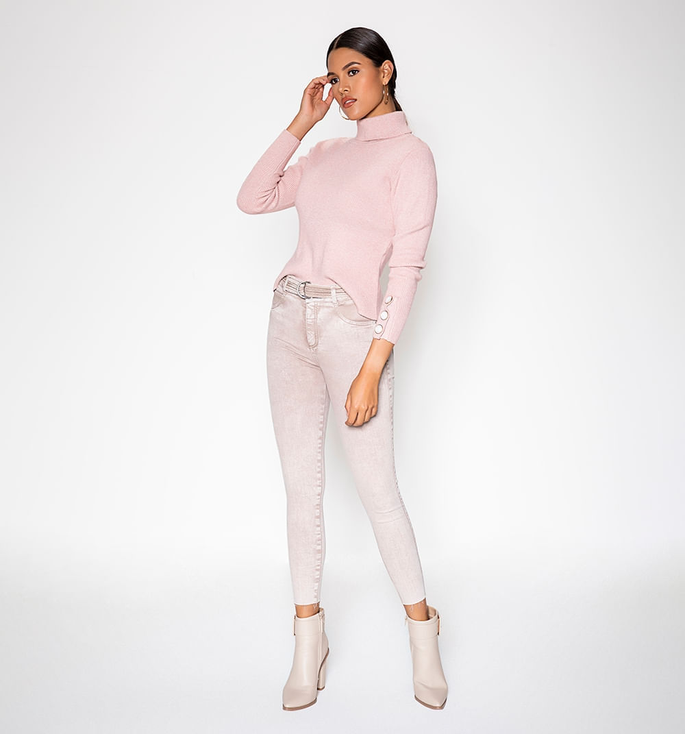 Jean Cropped Tiro Alto