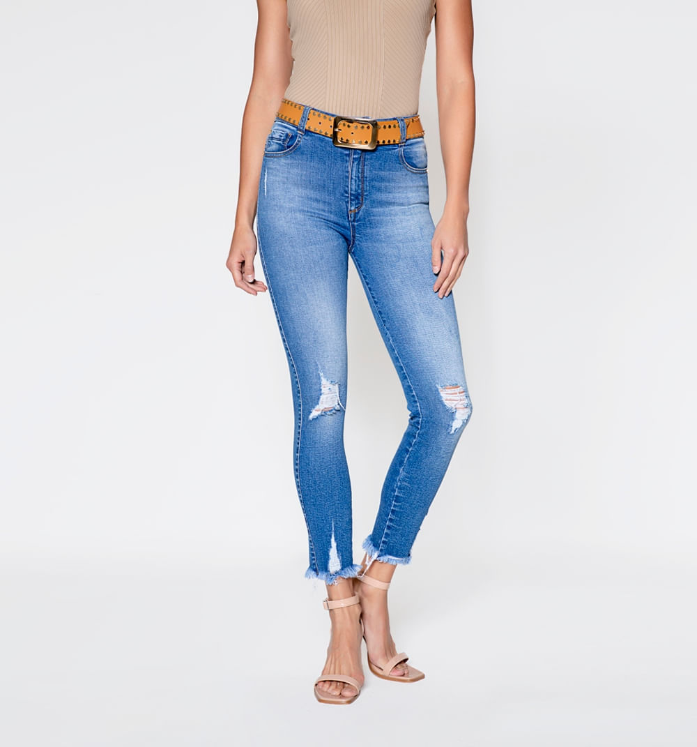 Jean Skinny, Tiro Alto, Cinco Bolsillos,