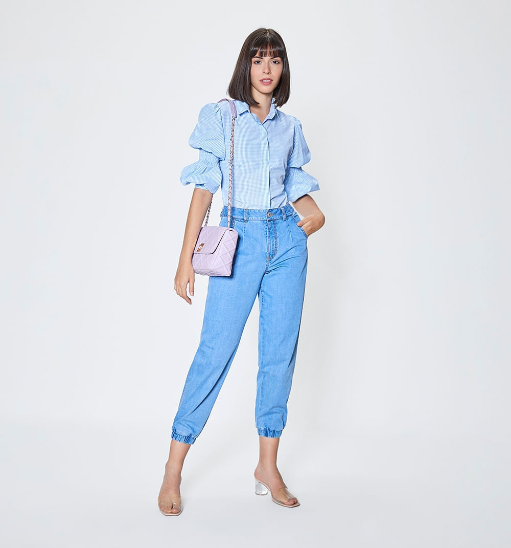 Jean Slouchy Tiro Alto, Con Elastico En