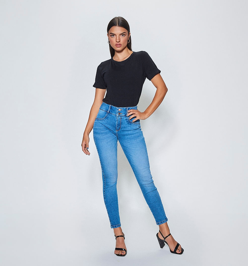 Jean Skinny, Sin Bolsillos  Tiro Alto, P