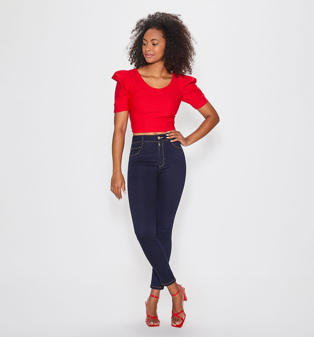 Jean Ultraslim Tiro Super Alto, Cinco Bo