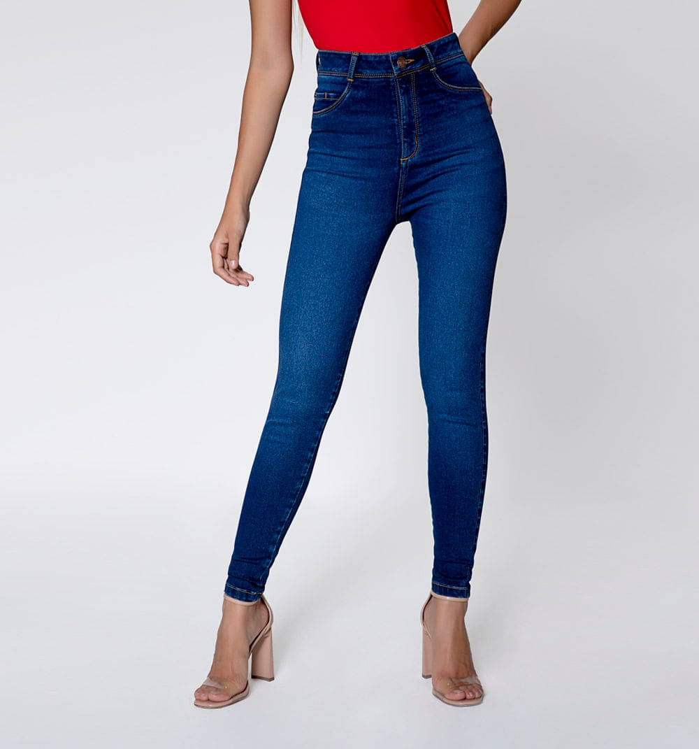 Jean Ultraslim Tiro Super Alto, Cinco Bo