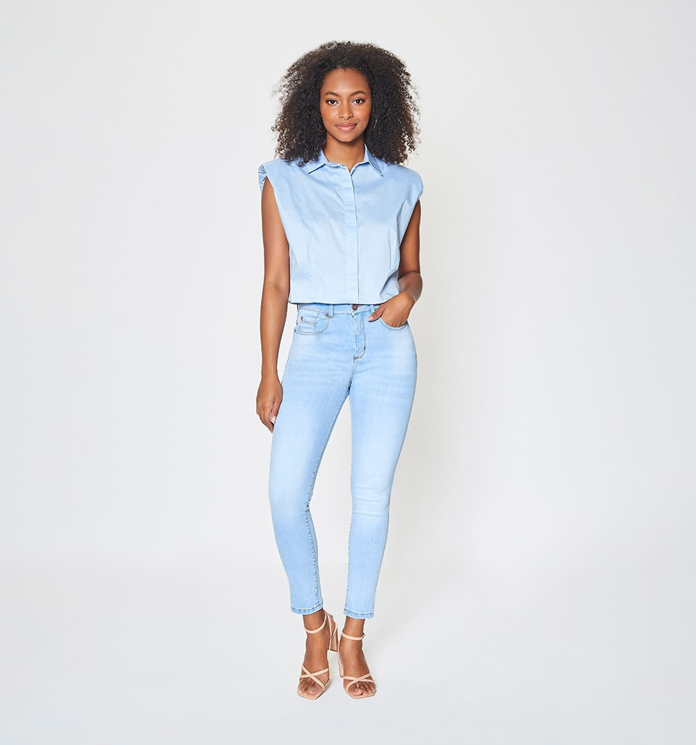 Jean Skinny Loren Tiro Alto Proceso Clar