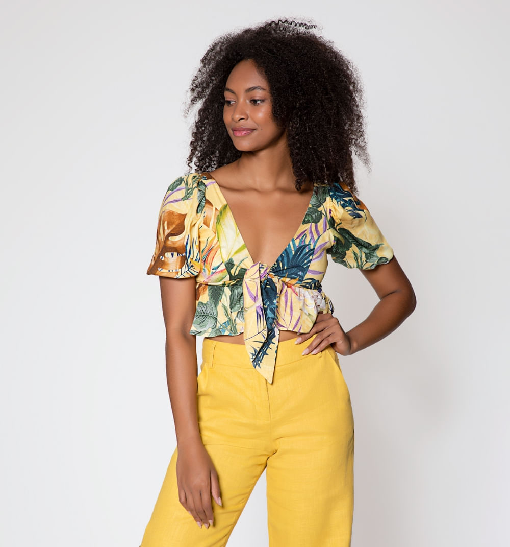 Crop Con Amarre Y Bolero