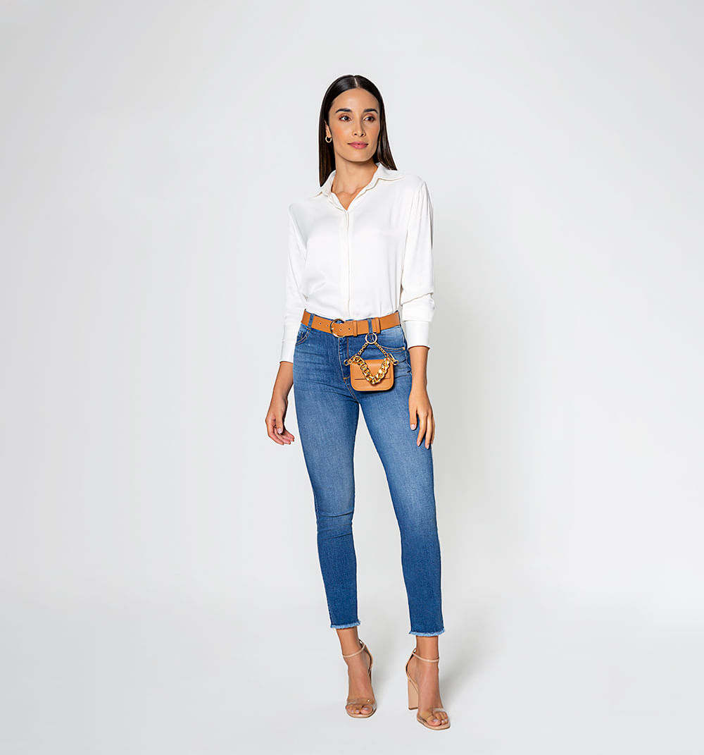 Jean Skinny, Tiro Alto, Cinco Bolsillos,