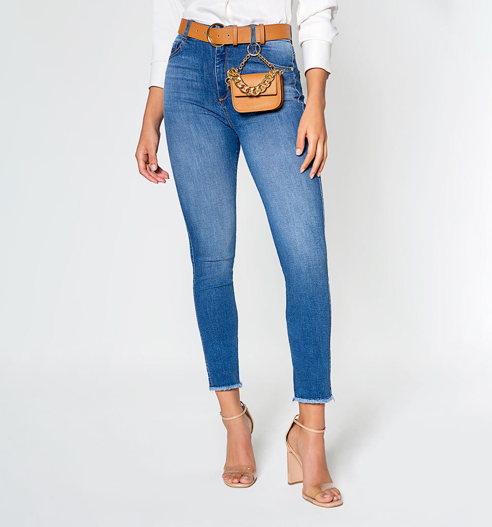 Jean Skinny, Tiro Alto, Cinco Bolsillos,