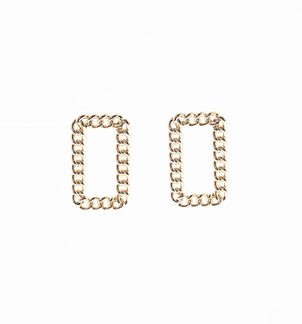 Arete Cuadrado En Cadena