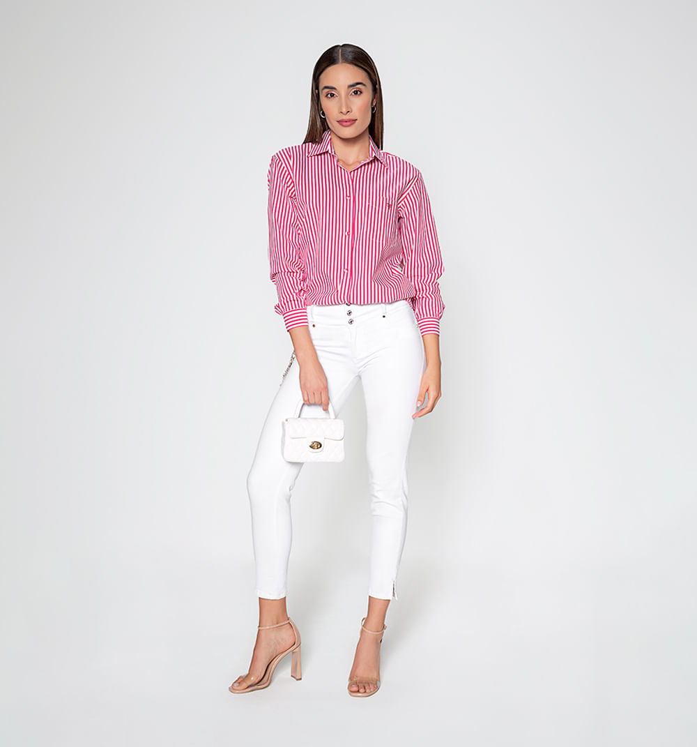 Jean Ultraslim Tiro Medio Con Borla Cris