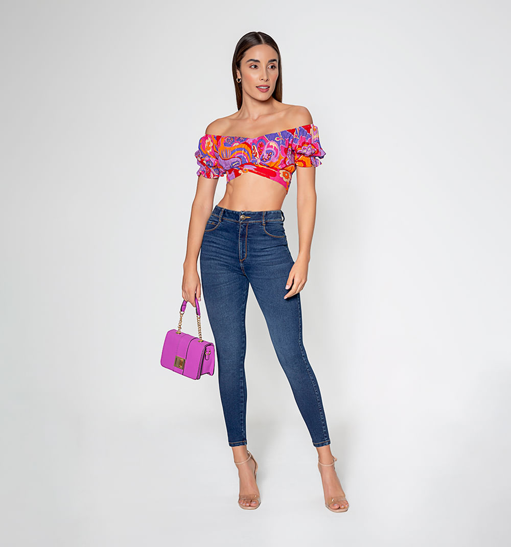 Blusa  Manga Corta De Amarrar En Espalda