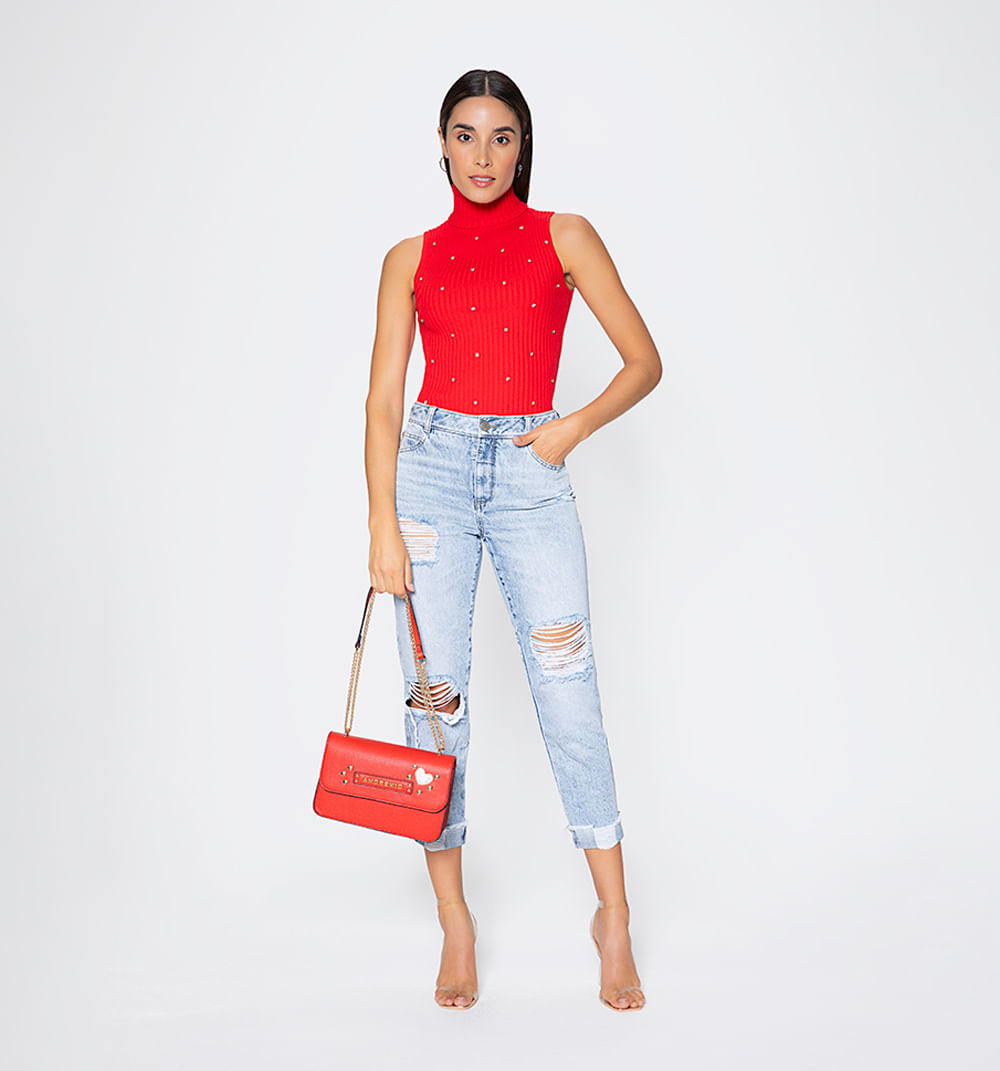 Blusa Tejida Cuello Tortuga Manga Sisa C