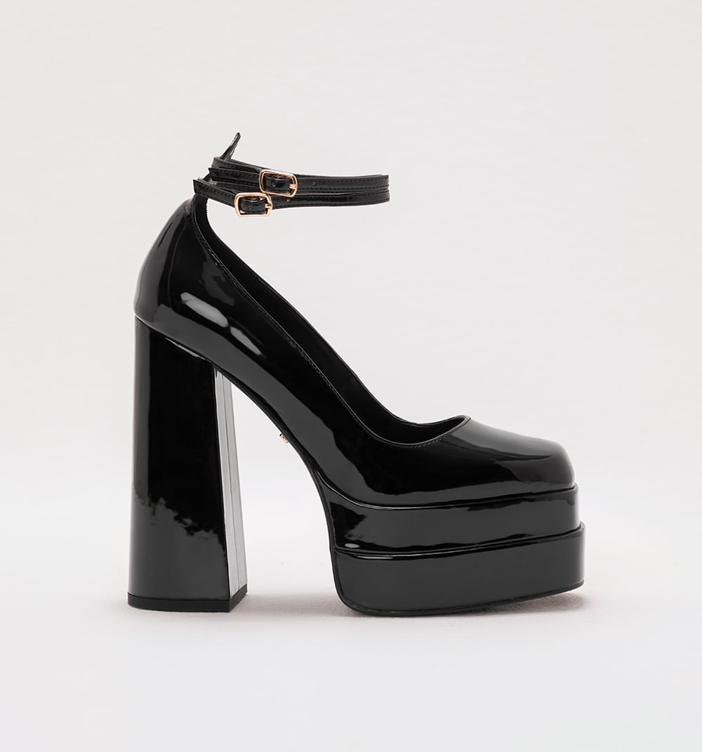 Zapato Cerrado Punta Cuadrada Doble Plat