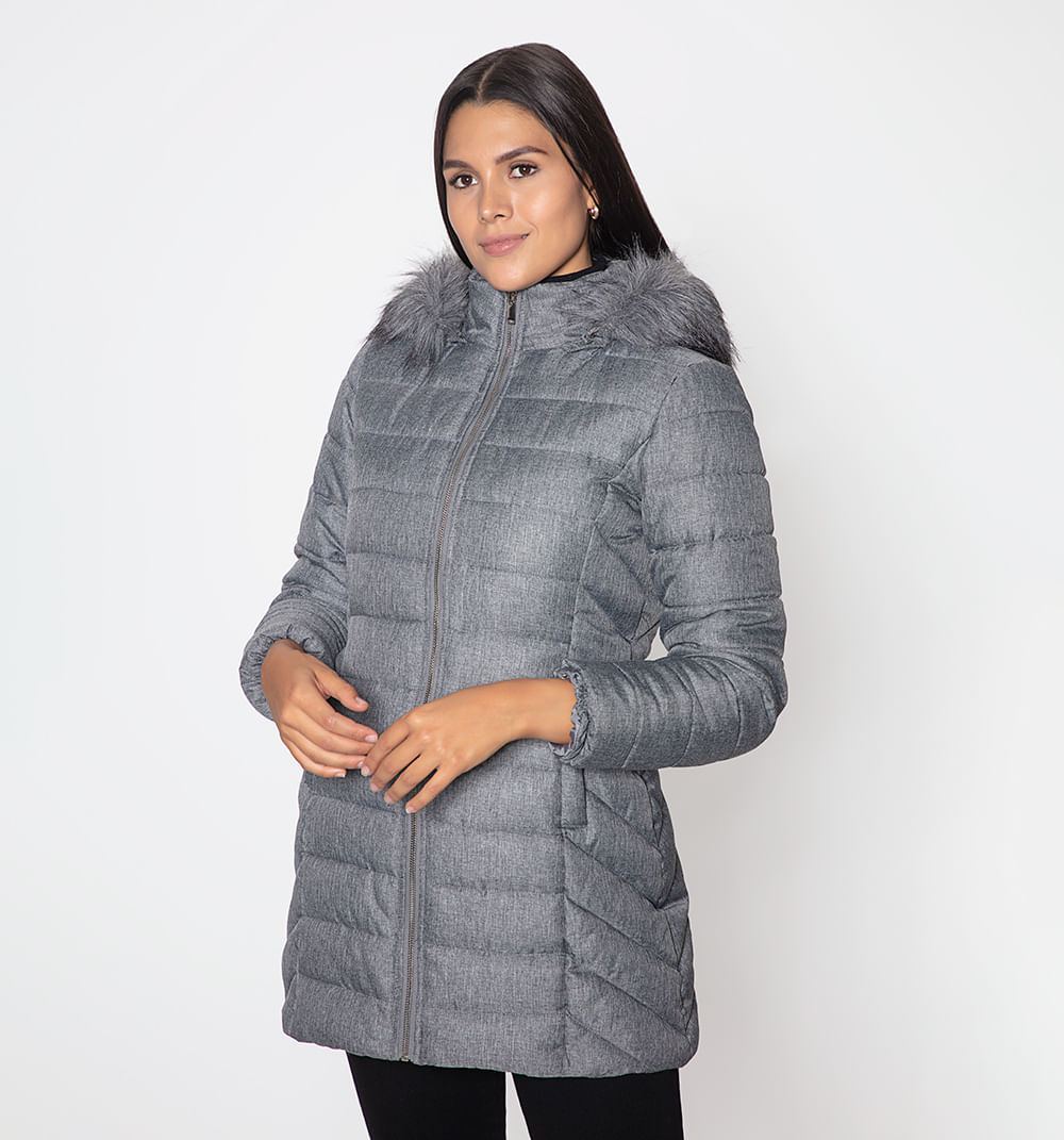 Gaban Acolchado Con Capucha  Y Pelo