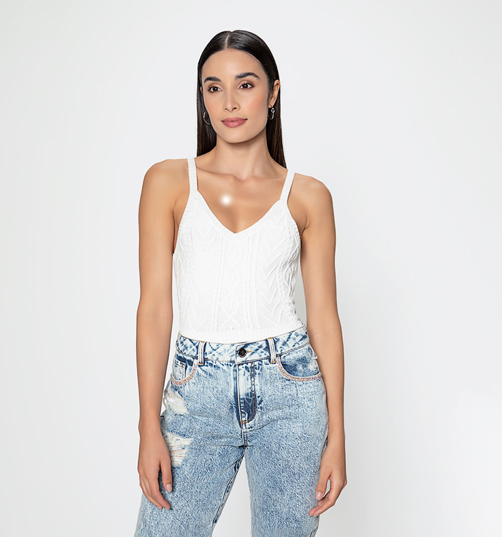 Blusa De Tiras Tejida