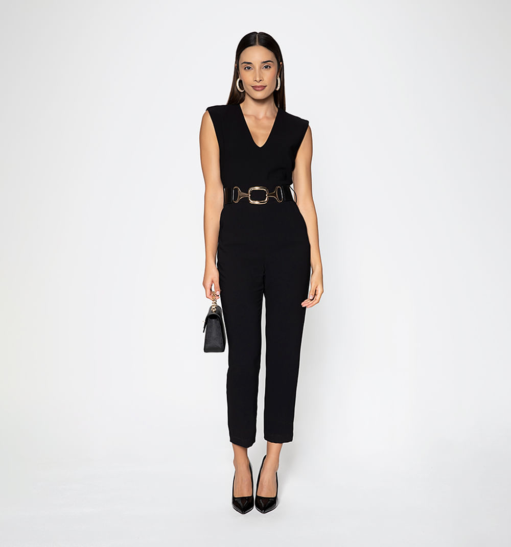 Enterizo Pantalon  Blusa M/Rodada Escote