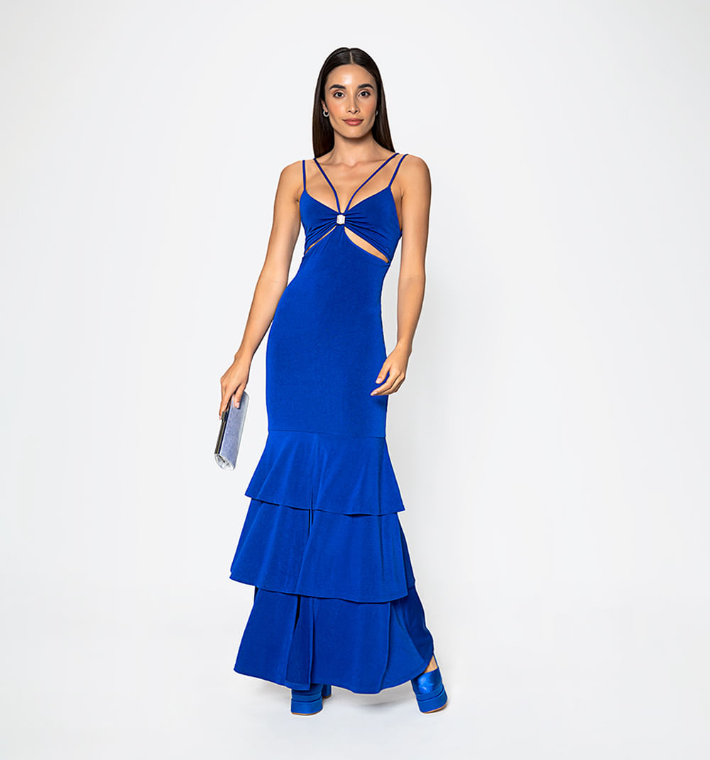 Vestido Largo En Tiempos Con Juego De Ti