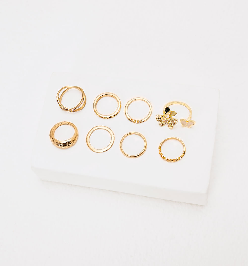Set Anillo Mariposas