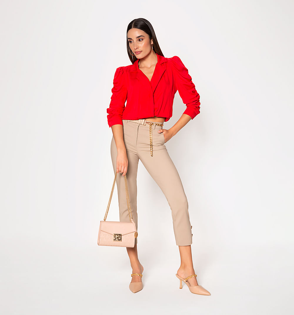 Blusa Cruzada Manga 3/4