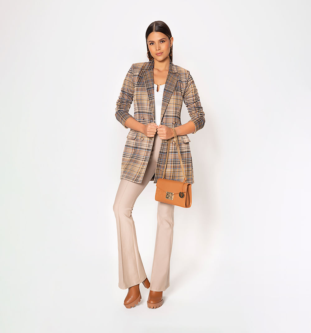 Vestido Corto Tipo Abrigo Con Solapa