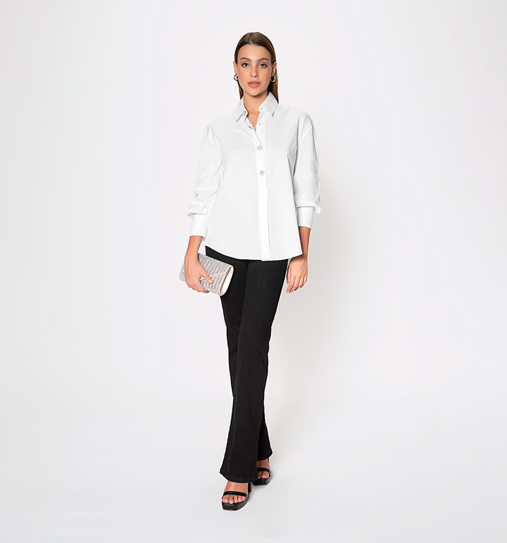 Blusa Camisera   Manga Larga