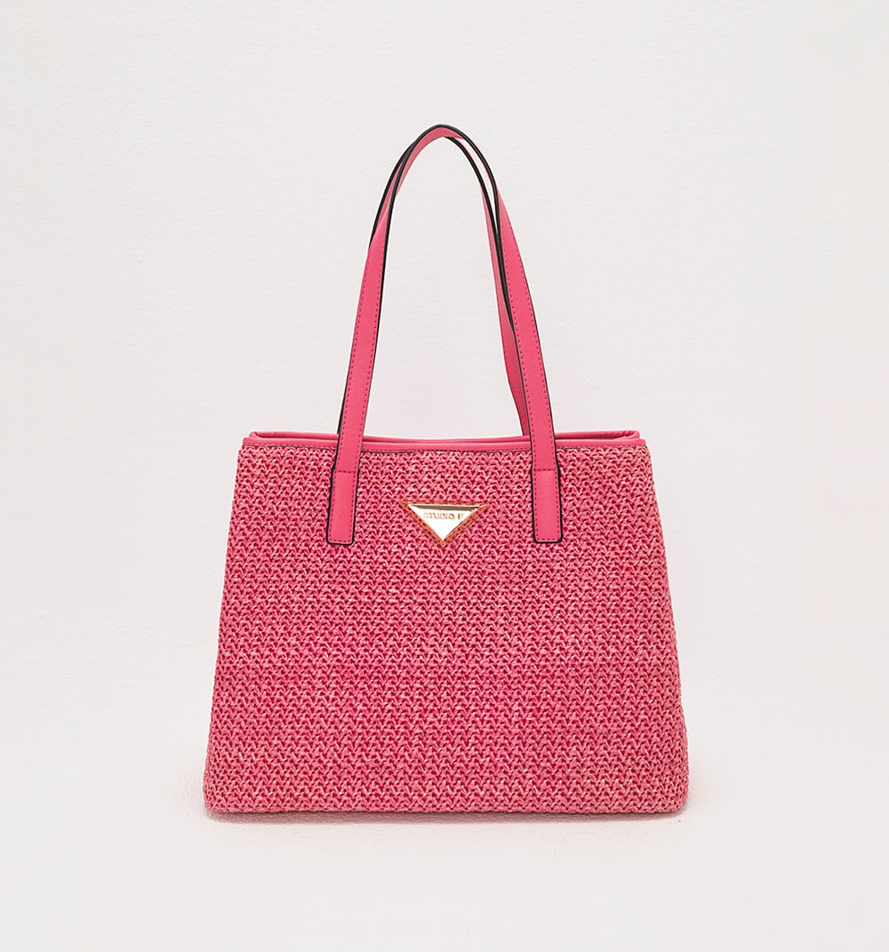 Bolso De Hombro En Combinacion De Materi