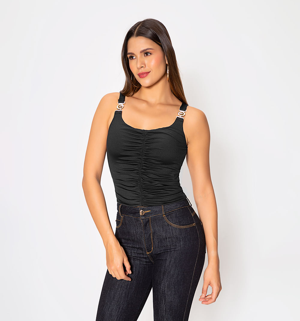 Blusa Tiras Con Herraje