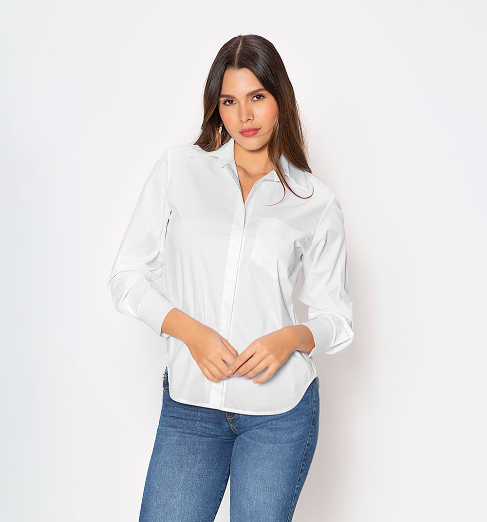 Camisera Basica Manga Larga Over Size