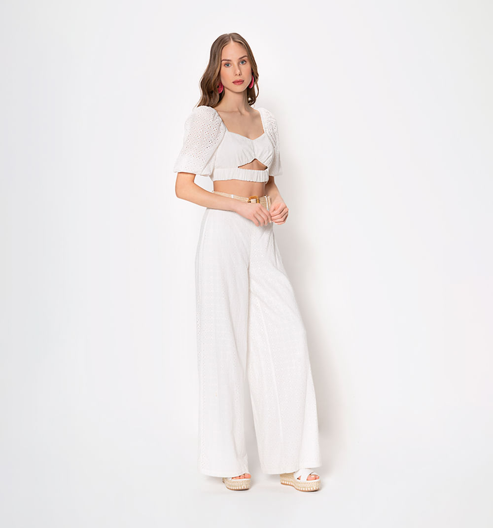 Conjunto Cullote Con Amarre Y Blusa Crop