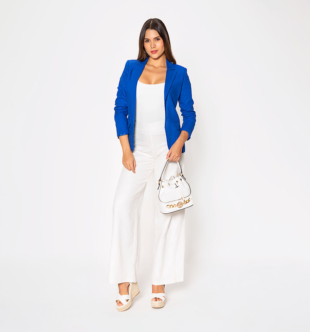 Blazer  Clásico Unicolor Con Dos Botones
